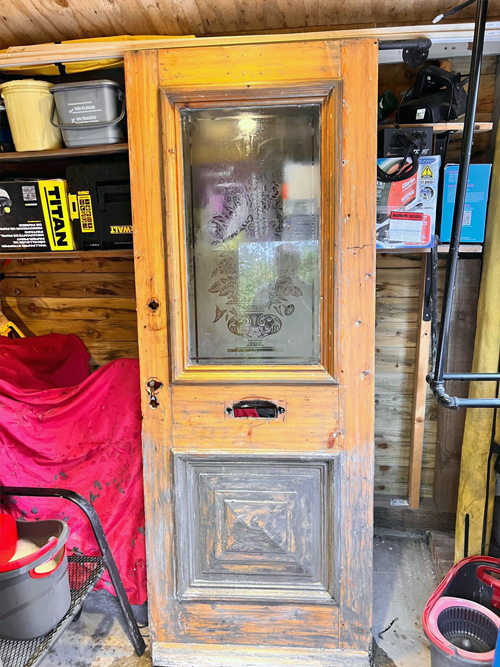 Door hanging before and after