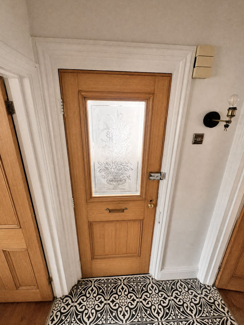 Door hanging before and after