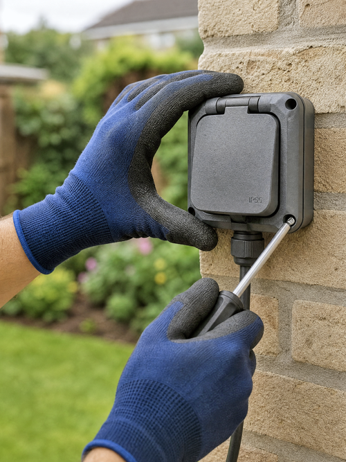Electrical work before and after
