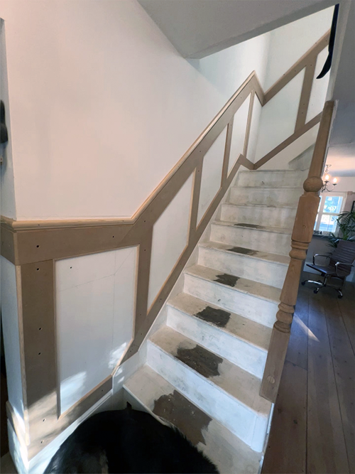 Panelling before and after