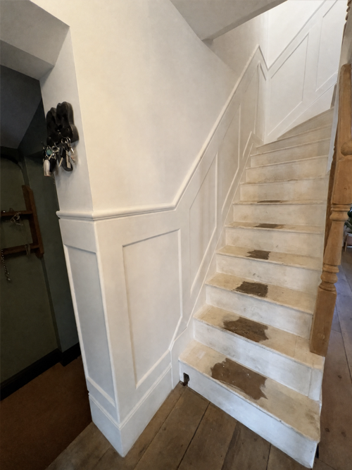 Panelling before and after