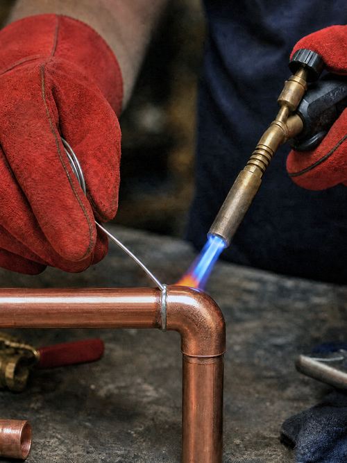 Plumbing before and after
