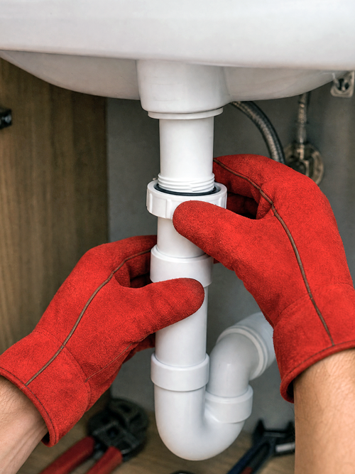 Plumbing before and after